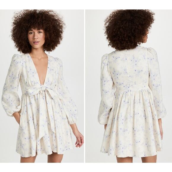 Cami NYC Meri Dress 100% Linen Long Sleeve Mini Dress Size Medium - Picture 1 of 8